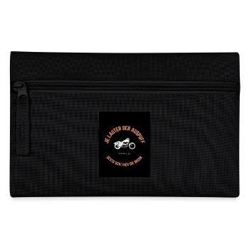 Je lauter der Auspuff desto schöner die Musik - Federtasche - Schwarz - Vorne