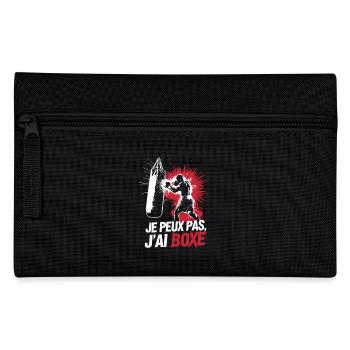 Je peux pas, j'ai boxe - Trousse - noir - Devant