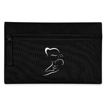 maman t’aime maman Fleurs Femmes Saint Valentin - Trousse - noir - Devant