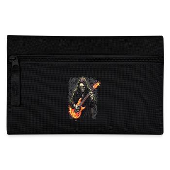 Grim Reaper with Electric Guitar Rock Heavy Metal - Pencil Case - black - Front