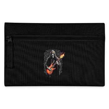 Grim Reaper with Electric Guitar Rock Heavy Metal - Pencil Case - black - Front