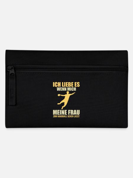 Handballer Handball Geschenk - Federtasche - Schwarz