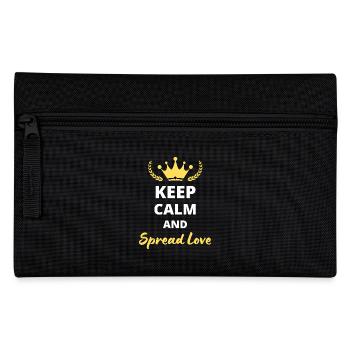 T-shirt “Keep Calm and Spread Love” - Amour - Trousse - noir - Devant