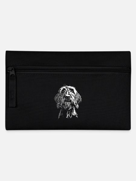 Spinone Italiano Portrait Hunde Jagdhund - Federtasche - Schwarz