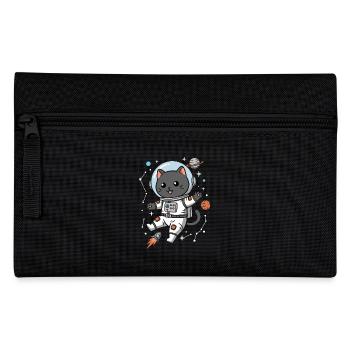 Space Cat - Pencil Case - black - Front