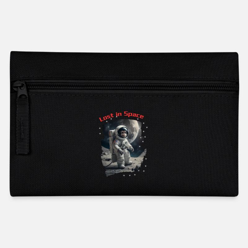 Lost in Space - Monkey as Astronaut - Pencil Case - black