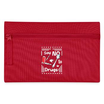Sag NEIN zu Drogen - Federtasche - Rot - Vorne