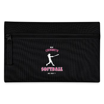 Softball Softballerin Baseball Spielerin - Federtasche - Schwarz - Vorne