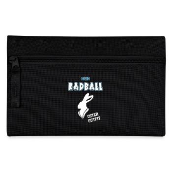 Radball Oster Outfit Radballspieler Ostern - Federtasche - Schwarz - Vorne