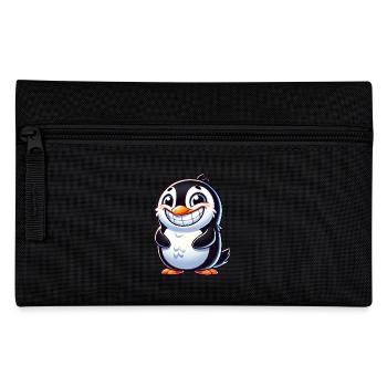 Süßer Pinguin Cartoon Grinsen Lachen Freude - Federtasche - Schwarz - Vorne