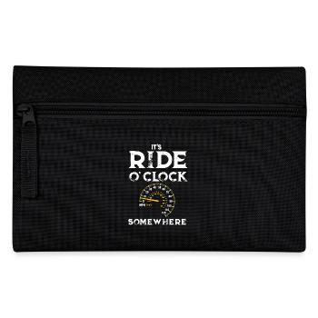 Motorcycling It's Ride O'clock Somewhere - Pencil Case - black - Front