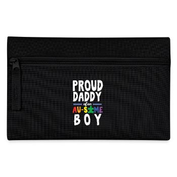 Autism Proud Daddy of an Au Some Boy - Pencil Case - black - Front