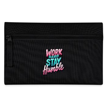 Work Hard Stay Humble - Pencil Case - black - Front