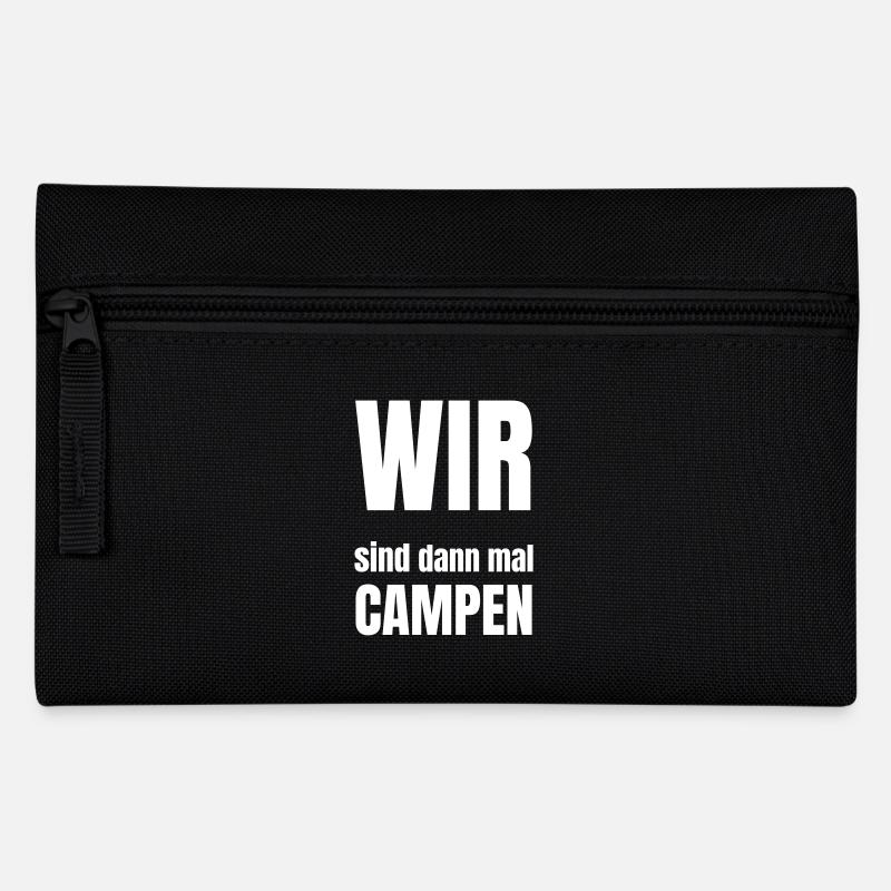Wir sind dann mal campen - Federtasche - Schwarz