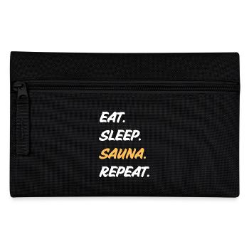 Manger dormir sauna répéter - Trousse - noir - Devant