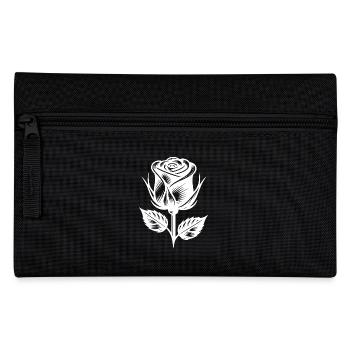 Florales dekoratives romantisches Rosendesign - Federtasche - Schwarz - Vorne