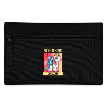 School Child 2025 Unicorn Enrollment School Student - Pencil Case - black - Front