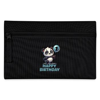 Panda Comic Balloon Birthday 1 - Pencil Case - black - Front