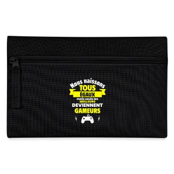 Nous naissons égaux gameurs, fête des pères - Trousse - noir - Devant