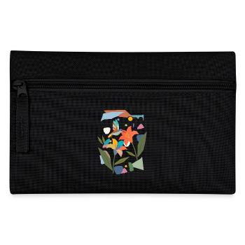 Colorful Hummingbird with Blossom – Colorful Nature Motif - Pencil Case - black - Front