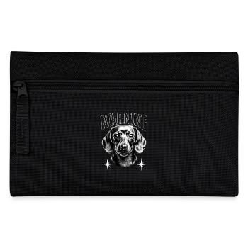 Warning Hunde Dackel Geschenk - Federtasche - Schwarz - Vorne