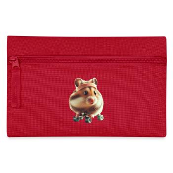 Athlete Skateboarding Hamster - Federtasche - Rot - Vorne