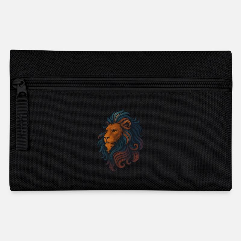 magischer Löwe - Federtasche - Schwarz