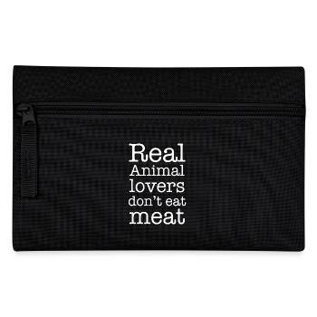 Vegan Real Animal Lovers - Pencil Case - black - Front