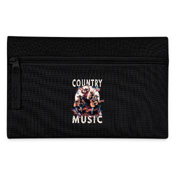 Musique Country Guitare Guitariste Chanteur USA Vintage - Trousse - noir - Devant