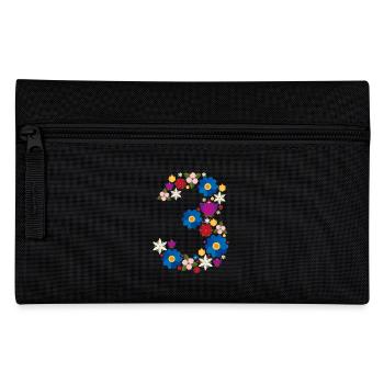 Fleurs 3 - Trousse - noir - Devant