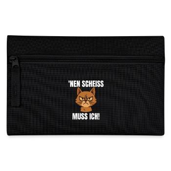 Drôle de chat majeur doigt d’honneur n baise - Trousse - noir - Devant