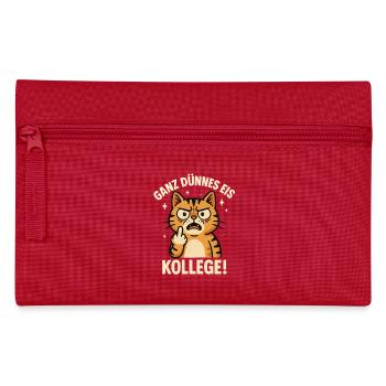 Good Morning Very Thin Cat Coffee - Pencil Case - red - Front