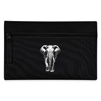 Elephant - Big Game, Tusk, Ivory - Pencil Case - black - Front