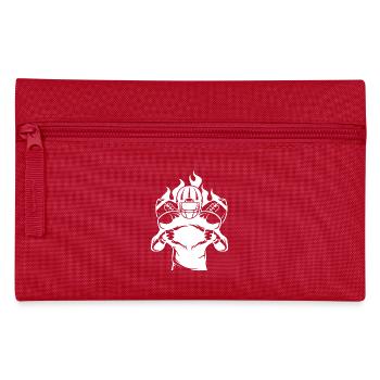 Fire Football Player Illustration - Pencil Case - red - Front