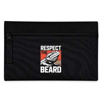 Respect the Beard! Bartagame Reptil Terraristik - Federtasche - Schwarz - Vorne