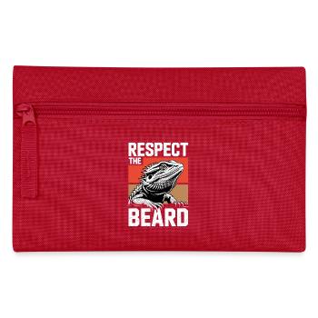 Respect the Beard! Bearded Dragon Reptile Terraristics - Pencil Case - red - Front