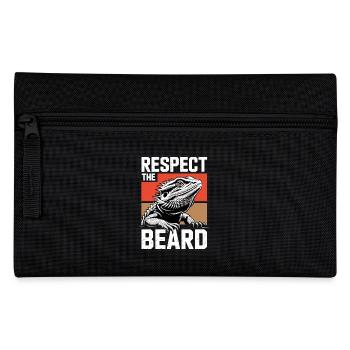 Respect the Beard! Bartagame Reptil Terraristik - Federtasche - Schwarz - Vorne