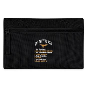 Before you ask Drone - Pencil Case - black - Front