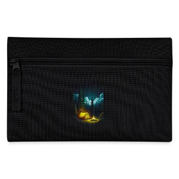 Starry Night Campfire Forest Scene - Pencil Case - black - Front