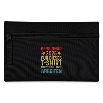 Pensioner 2026 T-Shirt Civil Servant Retirement Pension - Pencil Case - black - Front