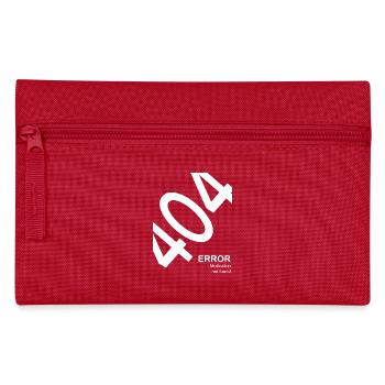 404 Erreur Motivation non trouvée Nerd Humour - Trousse - rouge - Devant