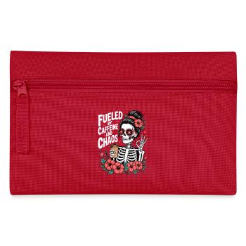 Mother Caffeine Mom Skeleton Coffee - Pencil Case - red - Front