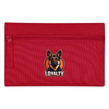 Loyalty – German Shepherd Design - Pencil Case - red - Front