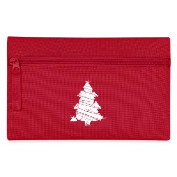 Christmas Tree Mosaic Sliver Art Vector - Pencil Case - red - Front