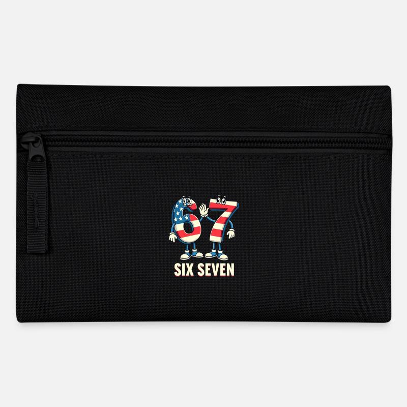 US Flag 67 Memes Six Seven - Trousse - noir
