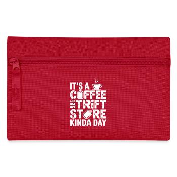 Coffee and Thrift Store Day - Pencil Case - red - Front