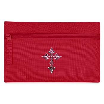 Gradient Gothic Cross - Pencil Case - red - Front