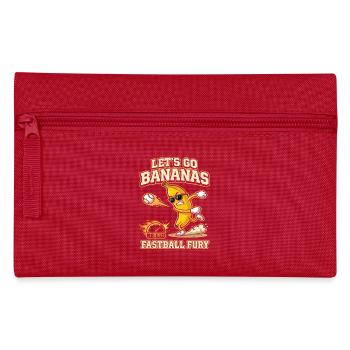 Let's Go Bananas Fastball Fury Baseball-Design - Federtasche - Rot - Vorne
