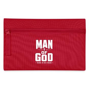 Man Of God Made In His Image Christlicher Glaube - Federtasche - Rot - Vorne
