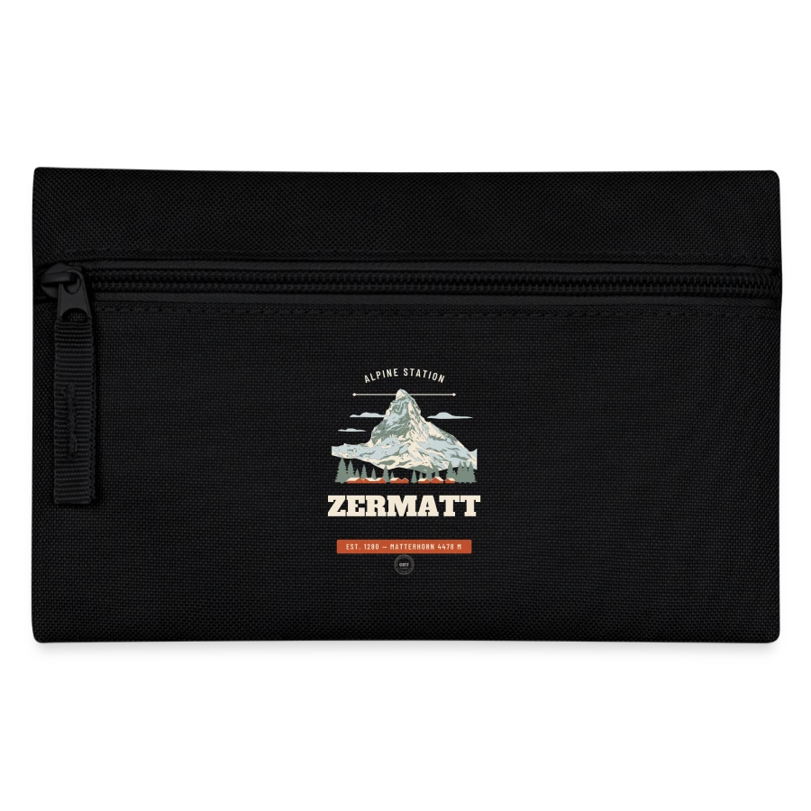 Zermatt badge on a pencil case, black
